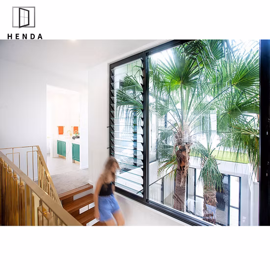 5mm Customized Glass Louver Window Laminated Glazed Modern Shutter Windows