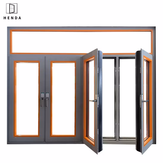 China Aluminum Factory Wood Grain Color Low E Tempered Thermal Insulation Glass Sliding/ Casement/ Hung/Sliding Folding Opening Aluminium Window